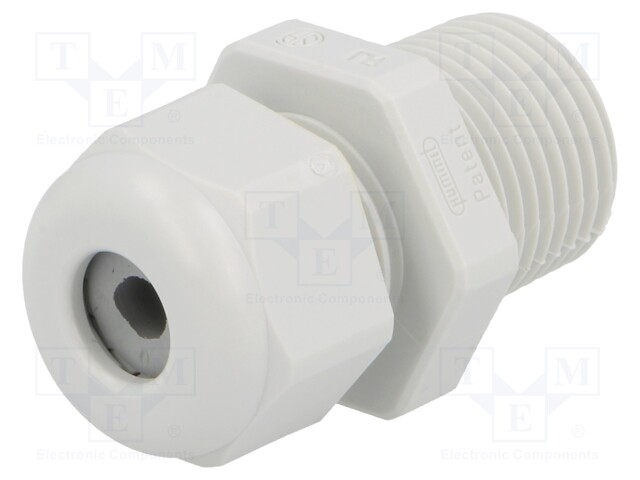 Cable gland; NPT3/8"; IP68; Mat: polyamide; light grey; UL94V-0