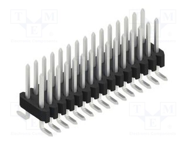 Connector: pin strips; pin header; male; PIN: 30; 1.27mm; SMT; 2x15