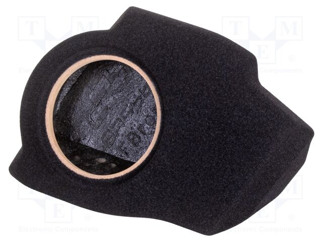 Car loudspeaker enclosure; MDF; black; 200mm; Grooving: 224mm