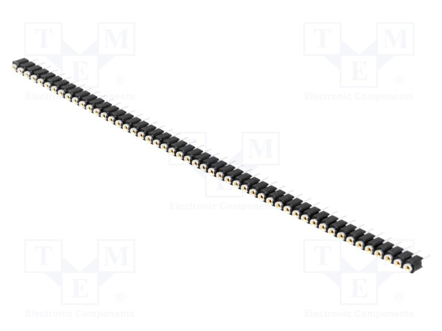 Socket; pin strips; female; PIN: 50; turned contacts; straight