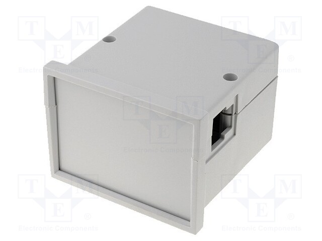 Enclosure: panel; X: 72mm; Y: 72mm; Z: 55mm; ABS; grey; screwed