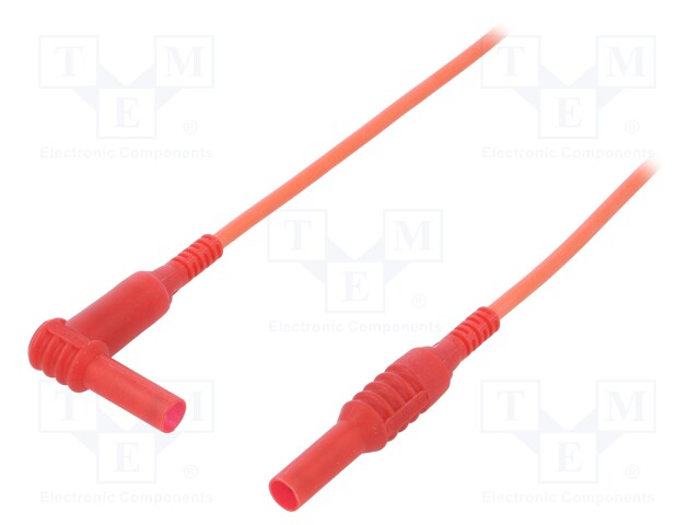 Test lead; silicone; 1.5m; red; 10A; 1kVDC