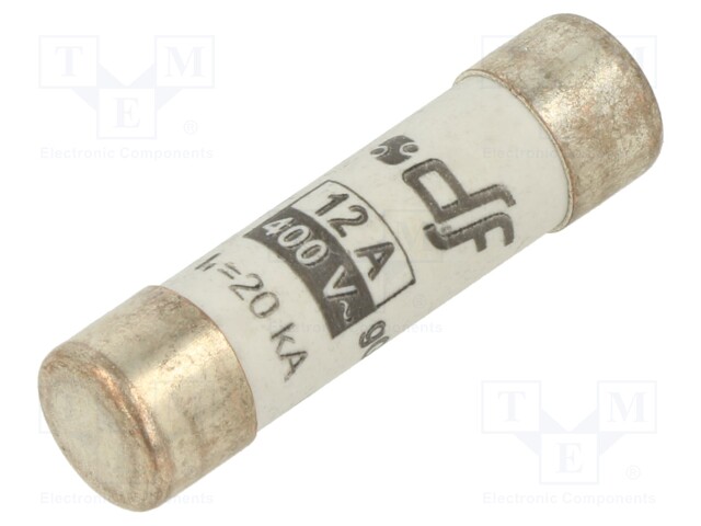 Fuse: fuse; gG; 12A; 400VAC; ceramic,cylindrical,industrial