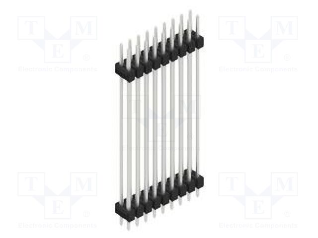 Connector: pin strips; pin header; male; PIN: 18; 2.54mm; THT; 2x9