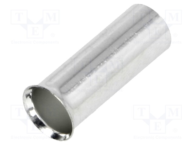 Bootlace ferrule; non-insulated; copper; 16mm2; 18mm; tinned