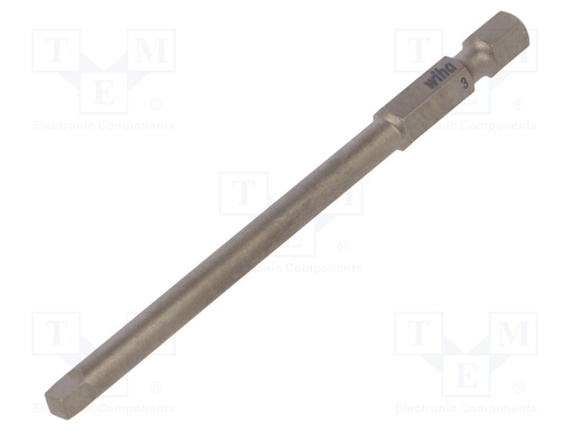 Screwdriver bit; square; #3; Overall len: 90mm