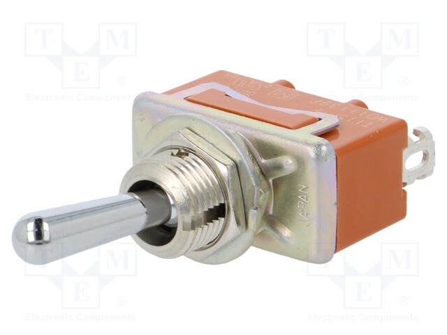 Switch: toggle; Pos: 2; SPST; (ON)-ON; 15A/250VAC; 15A/30VDC