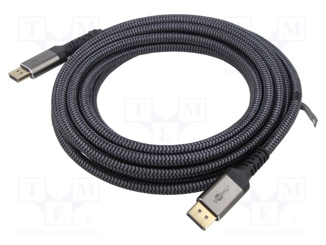Cable; DisplayPort 1.4; DisplayPort plug,both sides; PVC; Len: 5m
