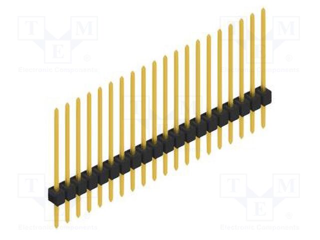 Connector: pin strips; pin header; male; PIN: 20; 2.54mm; THT; 1x20