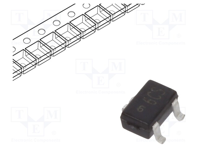 Transistor: NPN; bipolar; 45V; 0.5A; 200mW; SOT323