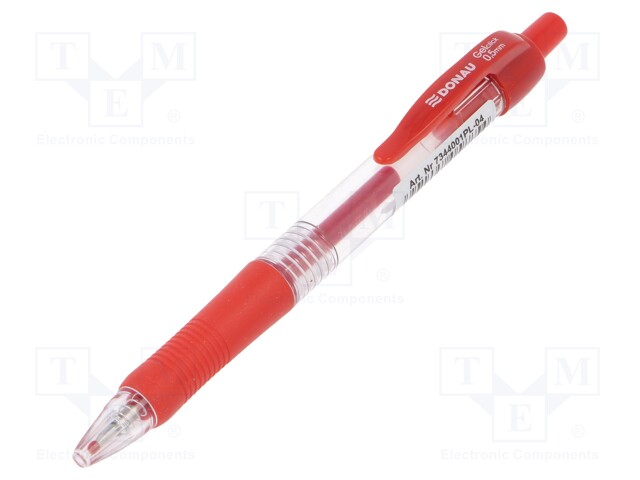Gel pen; red