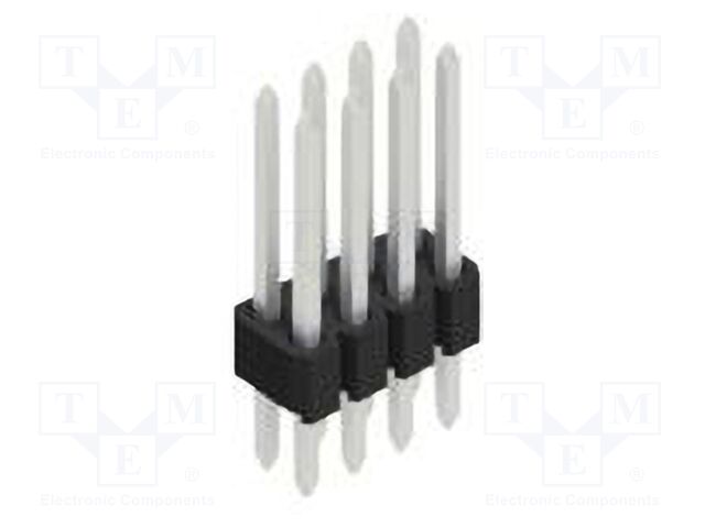 Connector: pin strips; pin header; male; PIN: 8; 1.27mm; THT; 2x4