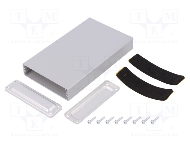 Enclosure: with panel; X: 66mm; Y: 113mm; Z: 18mm; aluminium