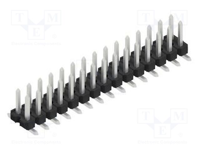 Connector: pin strips; pin header; male; PIN: 30; 2.54mm; SMT; 2x15