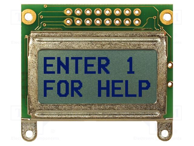 Display: LCD; 8x2; grey; 40x35.4mm; Interface: 8bit,parallel; 5V