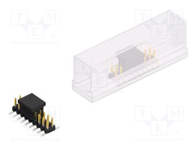 Connector: pin strips; pin header; male; PIN: 18; 2mm; SMT; 2x9; 100V