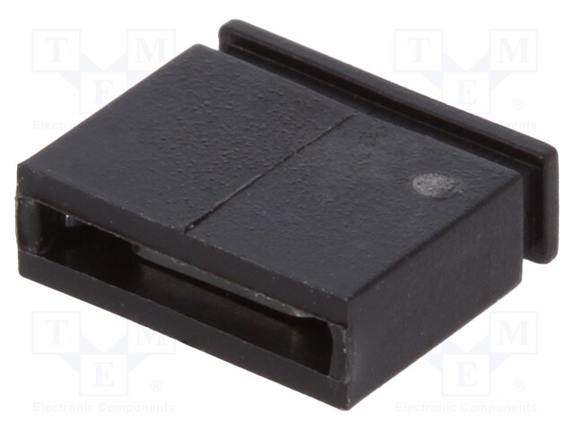 Jumper; pin strips; female; closed; 5.08mm; 1x2; tinned; 3A; black
