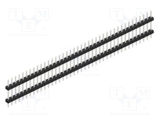 Connector: pin strips; pin header; male; PIN: 40; 2mm; THT; 1x40