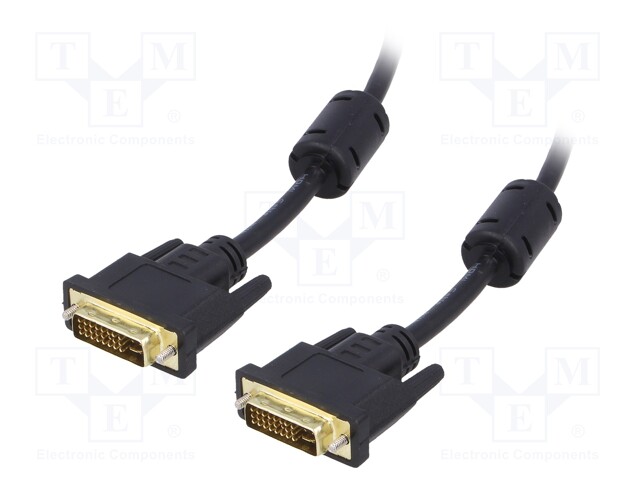 Cable; DVI-I (24+5) plug,both sides; 1.8m; black