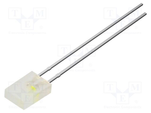 LED; white,red; rectangular; 2x5x7mm; bipolar; 330mcd; 120°; 20mA
