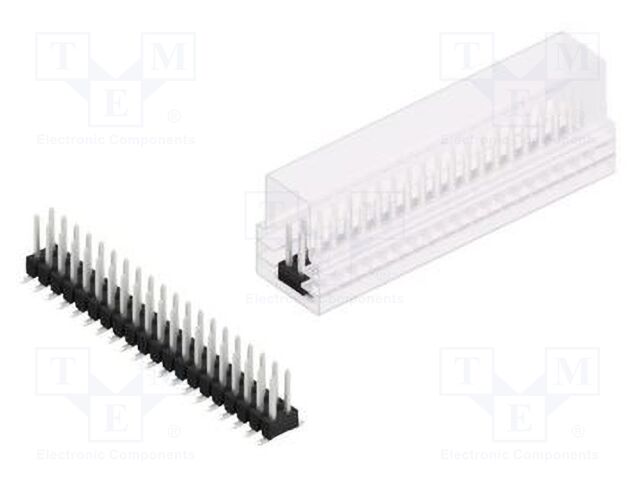 Connector: pin strips; pin header; male; PIN: 40; 2.54mm; SMT; 2x20