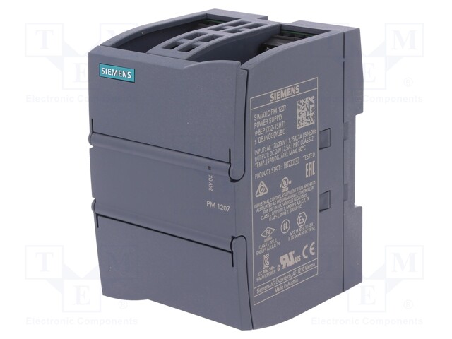 Power supply: switched-mode; Series: S7-1200; Mounting: DIN; 24VDC