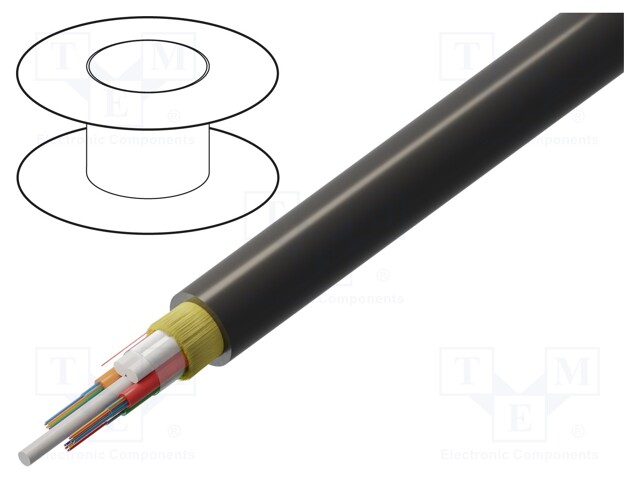 Wire: fibre-optic; Kind: AERO AS04; Øcable: 10.1mm; Colour: black