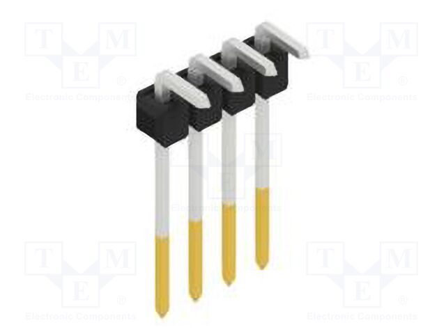 Connector: pin strips; pin header; male; PIN: 4; 2.54mm; THT; 1x4