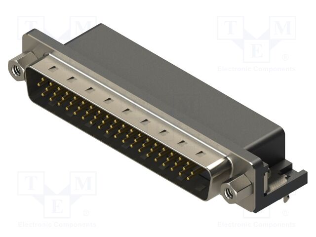 Connector: D-Sub HD; PIN: 62; socket; male; angled; THT; MHHDR