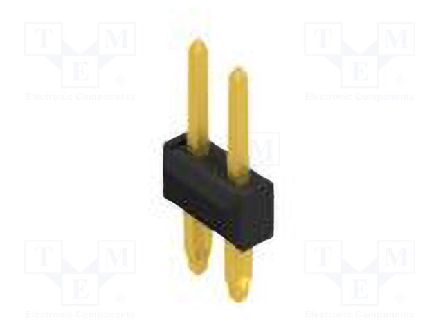 Connector: pin strips; pin header; male; PIN: 2; 2.54mm; THT; 2x1