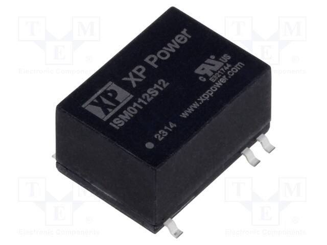 Isolated Board Mount DC/DC Converter, ITE, 1 Output, 1 W, 12 V, 84 mA