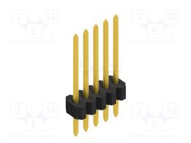 Connector: pin strips; pin header; male; PIN: 5; 1.27mm; THT; 1x5