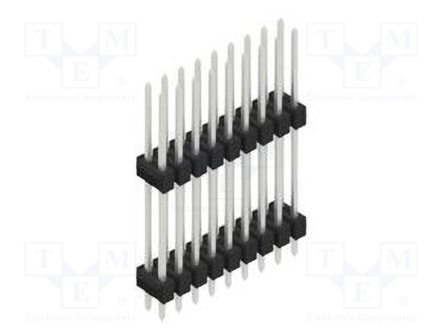Connector: pin strips; pin header; male; PIN: 18; 2.54mm; THT; 2x9