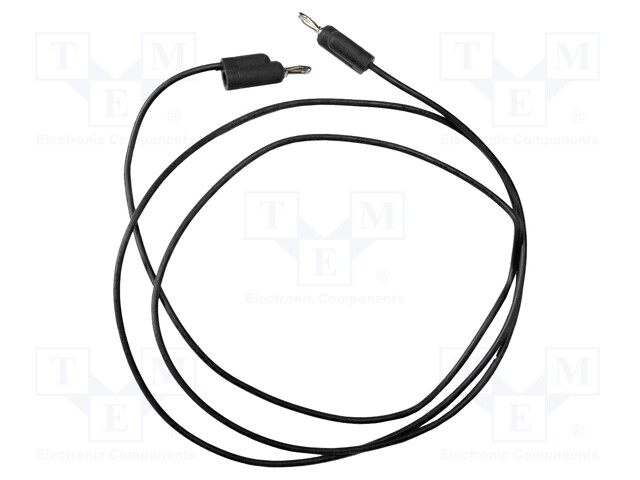 Test lead; 5A; banana plug 3mm,both sides; Urated: 3kV; Len: 0.61m
