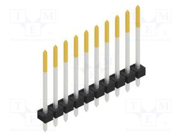 Connector: pin strips; pin header; male; PIN: 10; 2.54mm; THT; 1x10