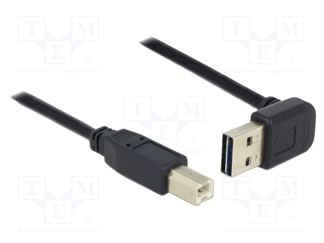 Cable; USB 2.0; USB A plug double sided 90° up/down,USB B plug