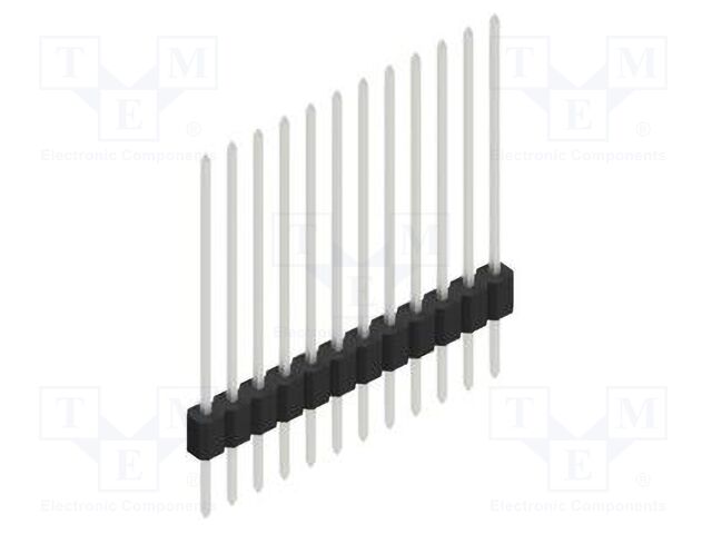 Connector: pin strips; pin header; male; PIN: 12; 1.27mm; THT; 1x12