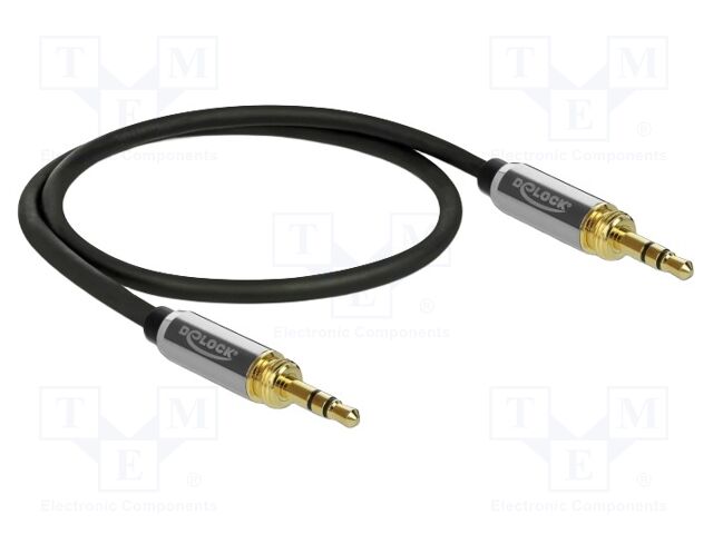 Cable; Jack 3.5mm 3pin plug,Jack 6,35mm 3pin plug,both sides