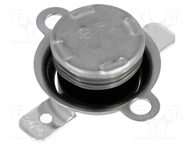 Sensor: thermostat; Output conf: NC; Topen: 80°C; Tclos: 65°C; 10A