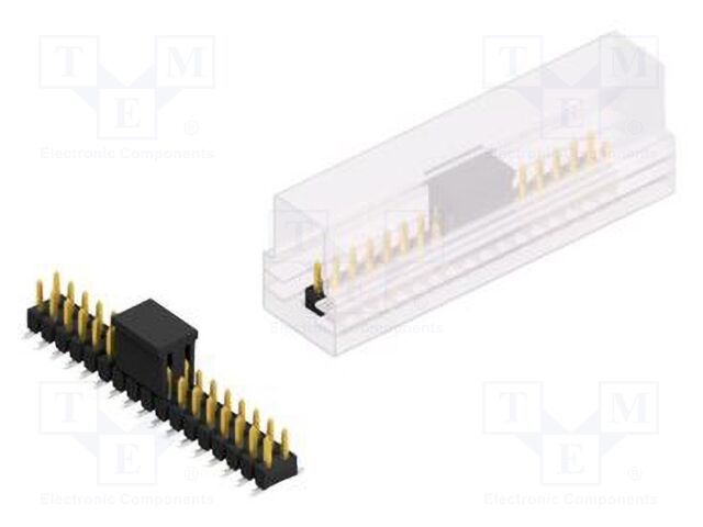Connector: pin strips; pin header; male; PIN: 34; 2.54mm; SMT; 2x17