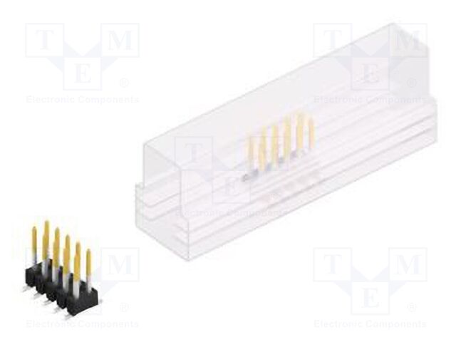 Connector: pin strips; pin header; male; PIN: 10; 2.54mm; SMT; 2x5