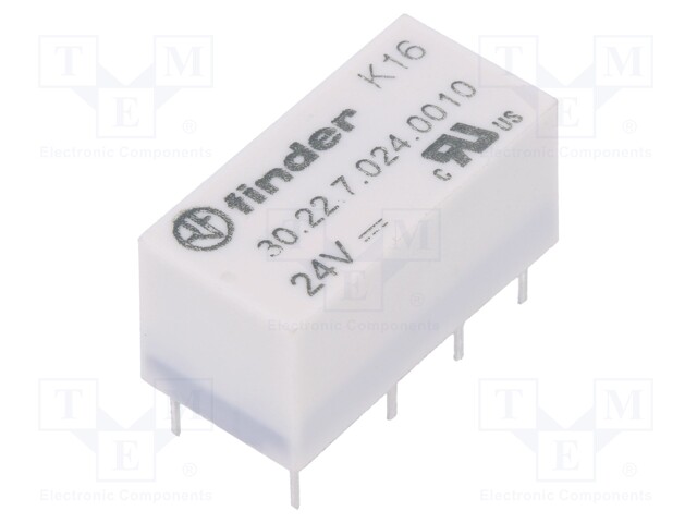 Relay: electromagnetic; DPDT; Ucoil: 24VDC; 2A/125VAC; 2A/30VDC