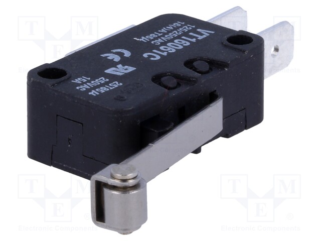 Microswitch SNAP ACTION; with lever (with roller); SPDT; Pos: 2