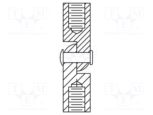 Screwed spacer sleeve; 25.4mm; Int.thread: UNC6-32; cylindrical