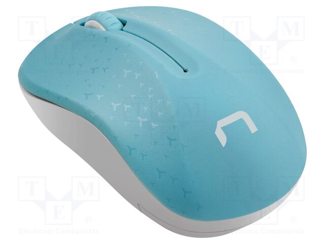 Optical mouse; white,blue; USB A; wireless; No.of butt: 3; 10m