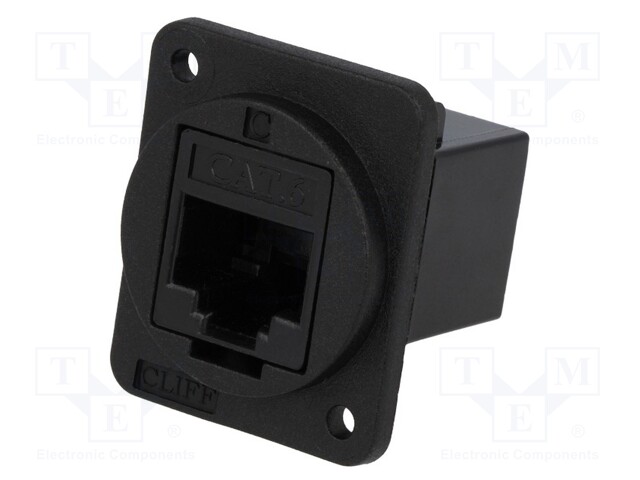 Coupler; FT; Cat: 6; Layout: 8p8c; RJ45 socket,both sides; 19x24mm