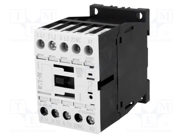 Contactor: 3-pole; NO x3; Auxiliary contacts: NC; 24VDC; 12A; 690V