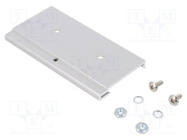 DIN rail mounting bracket; Mat: aluminium; 100mm; Rail: TS35