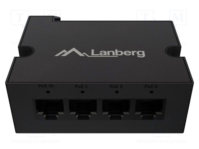 Switch Ethernet; RJ45 PoE+ socket x4; black; 100m; plastic; 28W