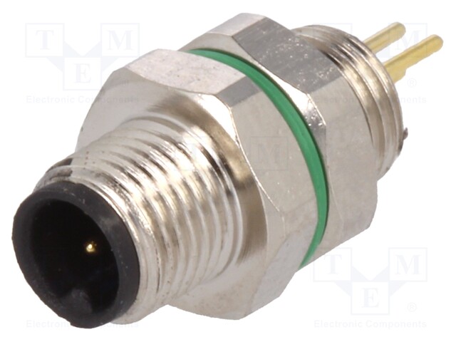 Connector: M5; socket; male; THT; PIN: 3; IP67; 60V; 1A